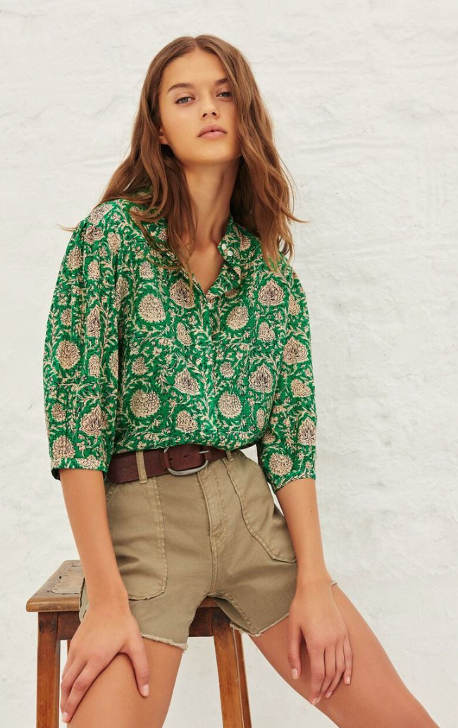 Ba&sh Panama Print Blouse size M