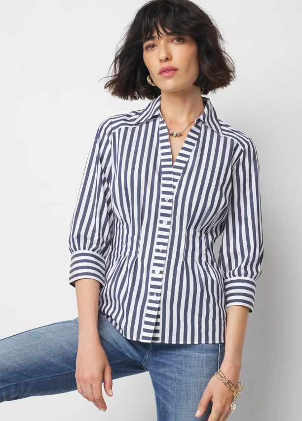Veronica Beard Ertha Striped Top size XS