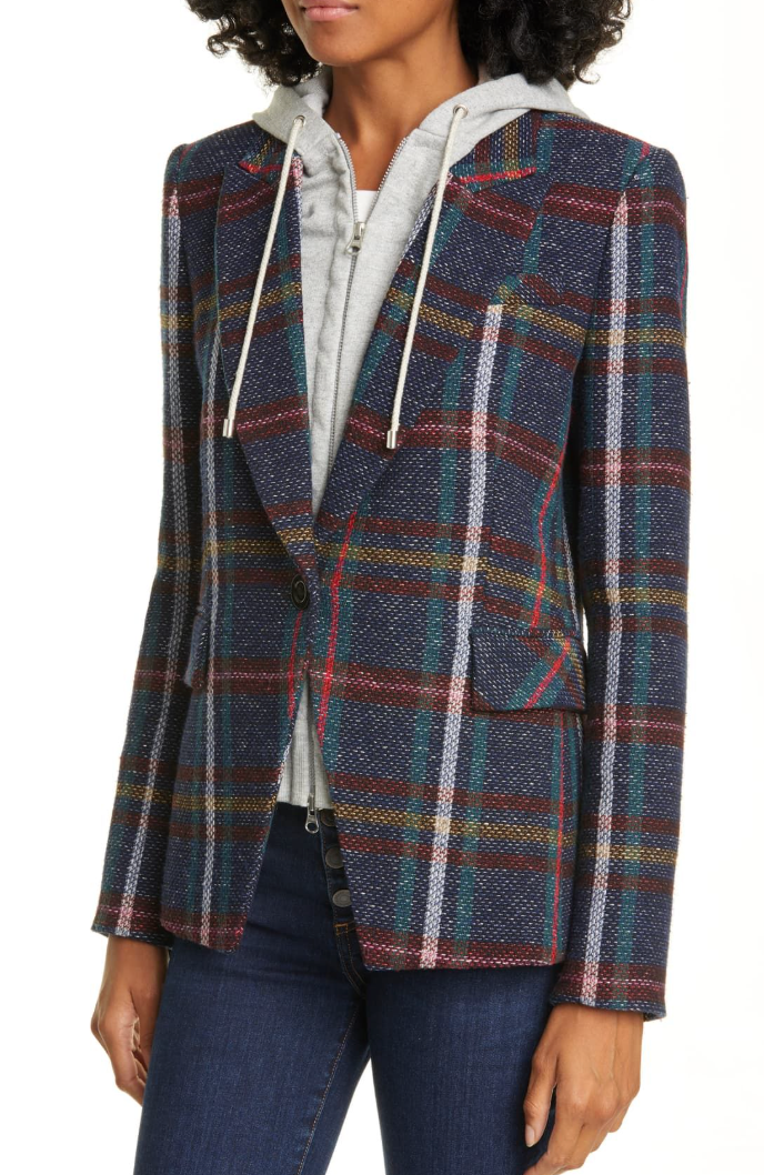 Veronica Beard Zane Plaid Blazer Jacket Dickey Compatible size 6