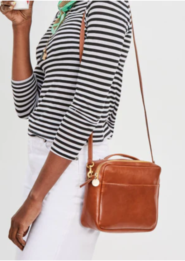 Clare V Mirabel Crossbody Bag in Miel
