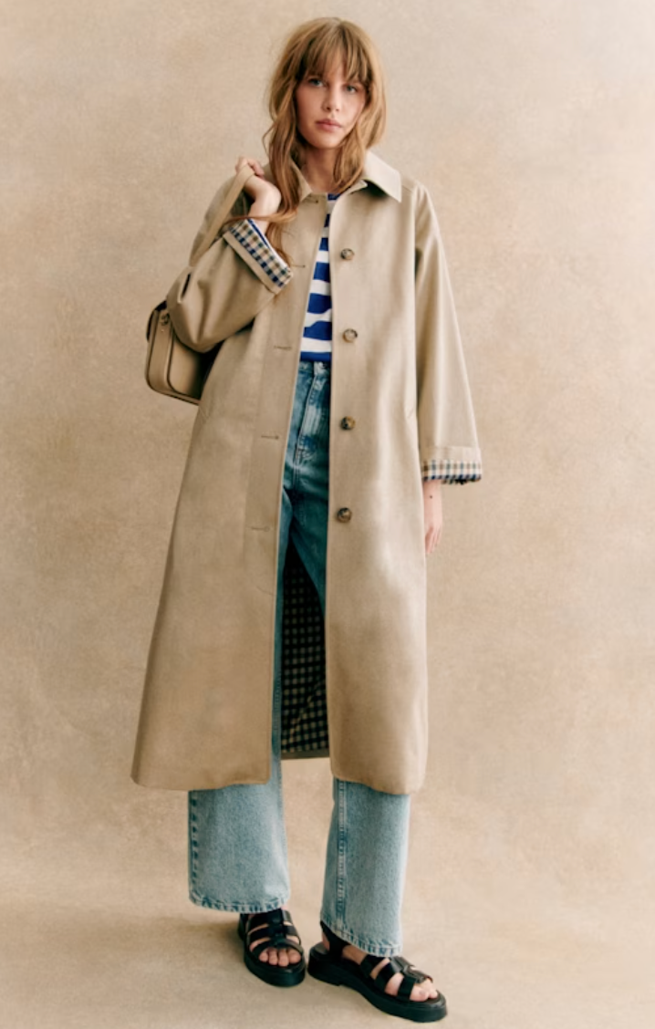 Sezane Clyde Trench Coat size 40 (us 8)