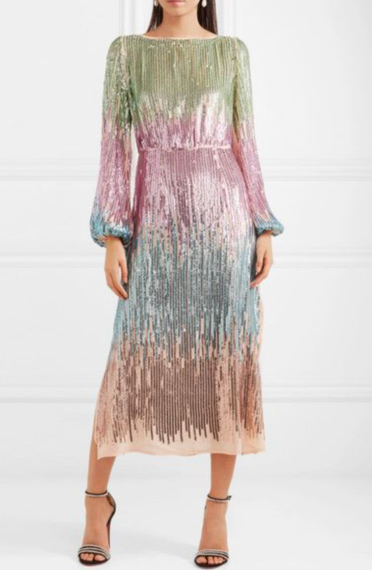 Rixo Coco Sequin Midi Dress size XL