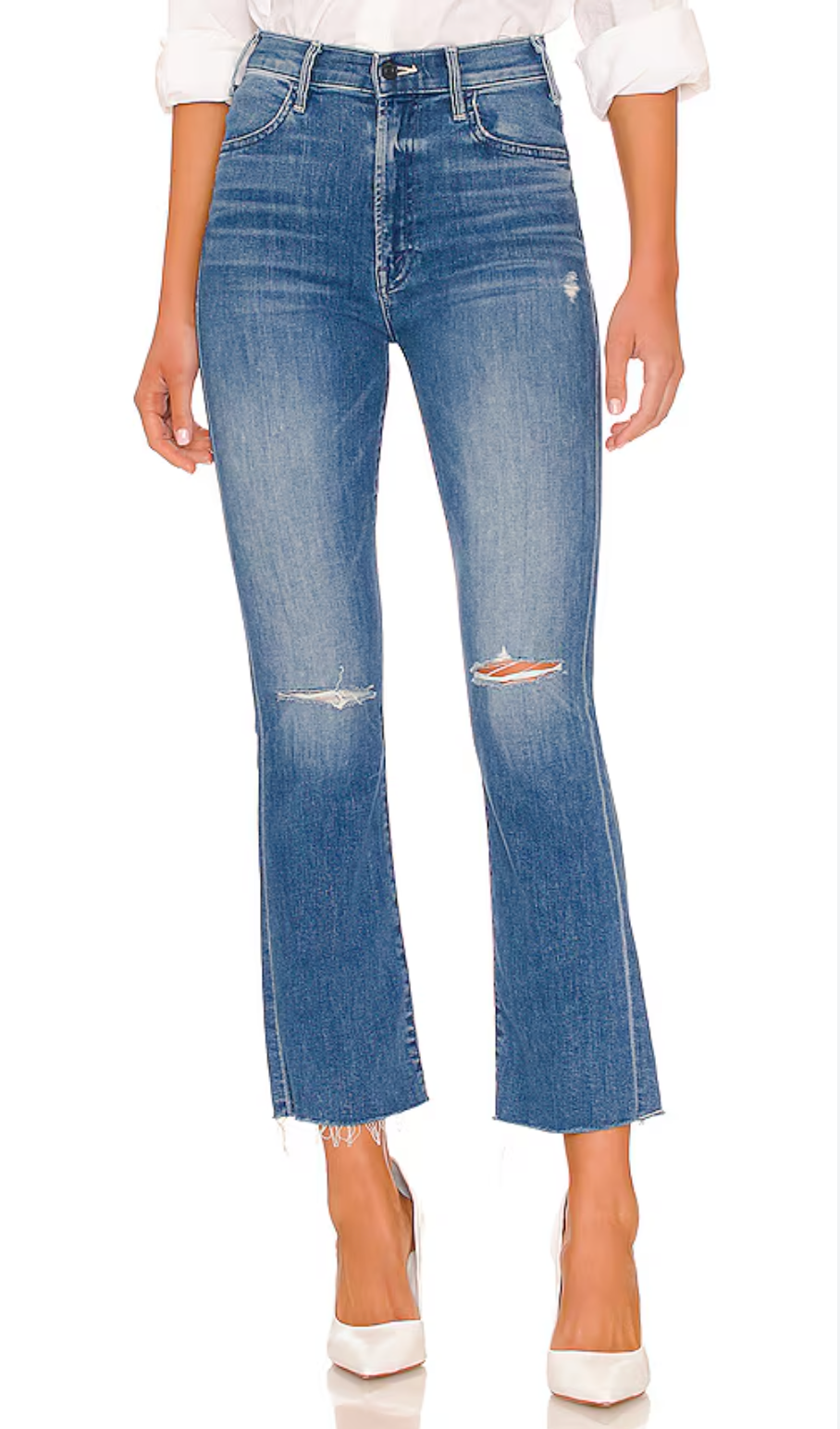 Mother The Hustler Ankle Fray Jeans size 33