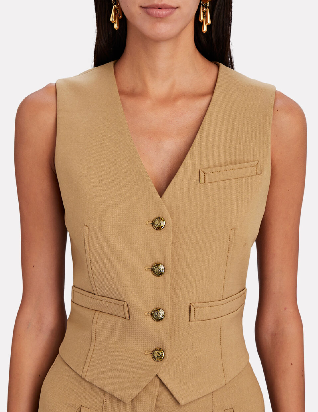 Veronica Beard Bennett Vest in Camel size 2