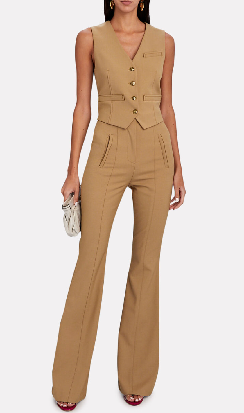 Veronica Beard Bennett Vest in Camel size 2