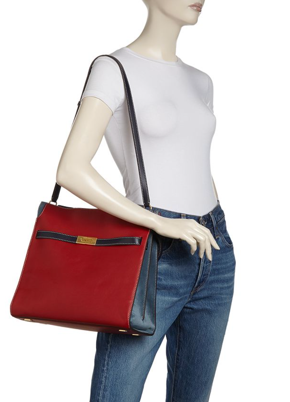 Tory Burch Lee Radziwill Double Bag in Red Apple