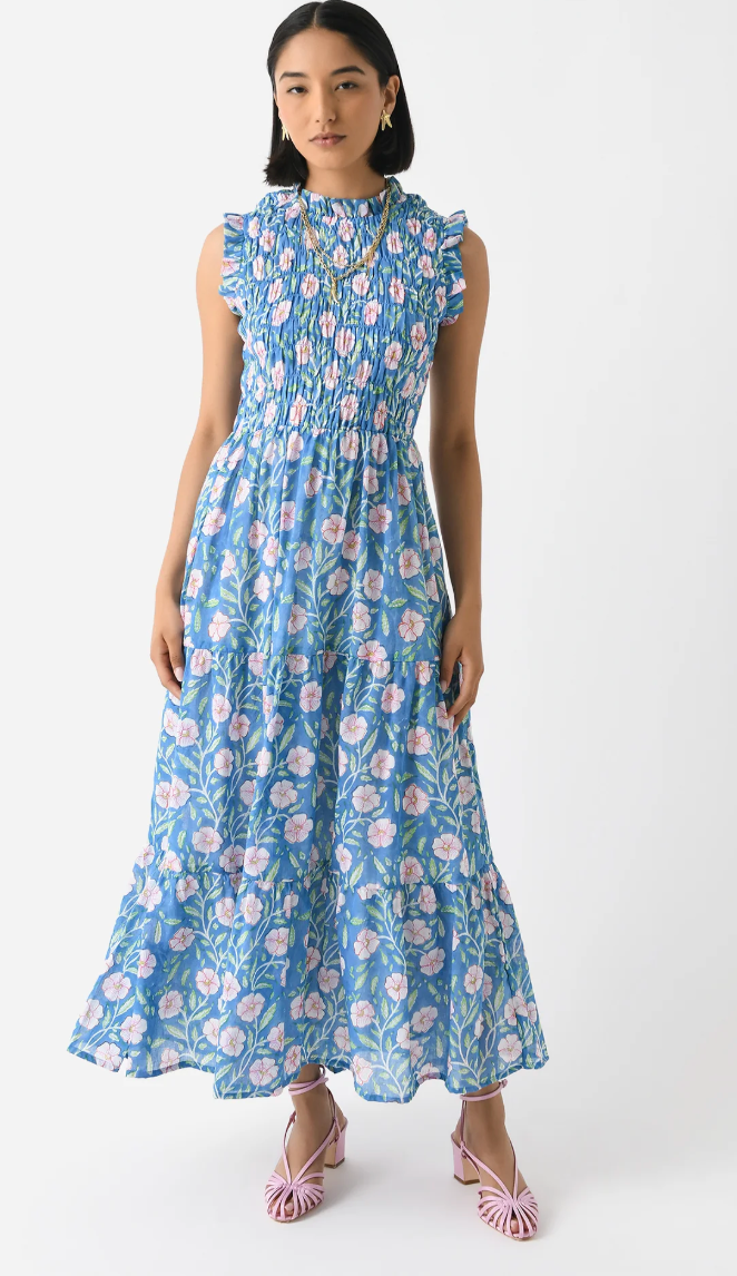 Oliphant Smocked Maxi Dress size XS