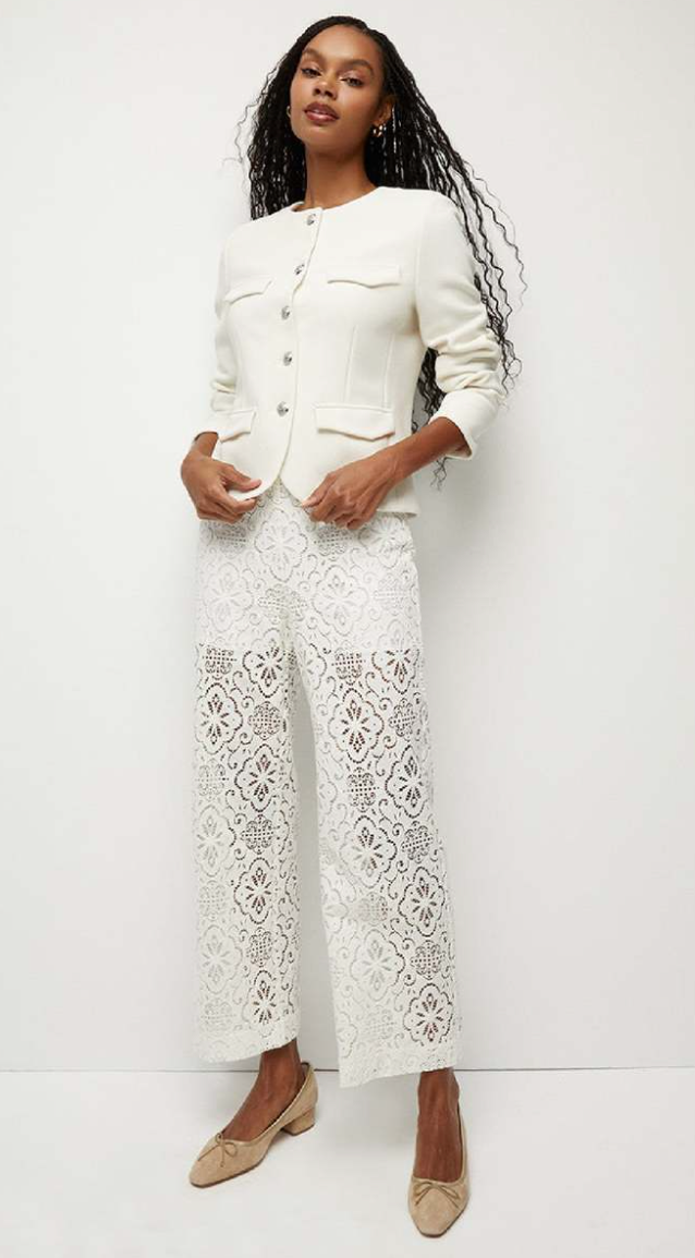 Veronica Beard Ivory Knit Kensington Jacket size S