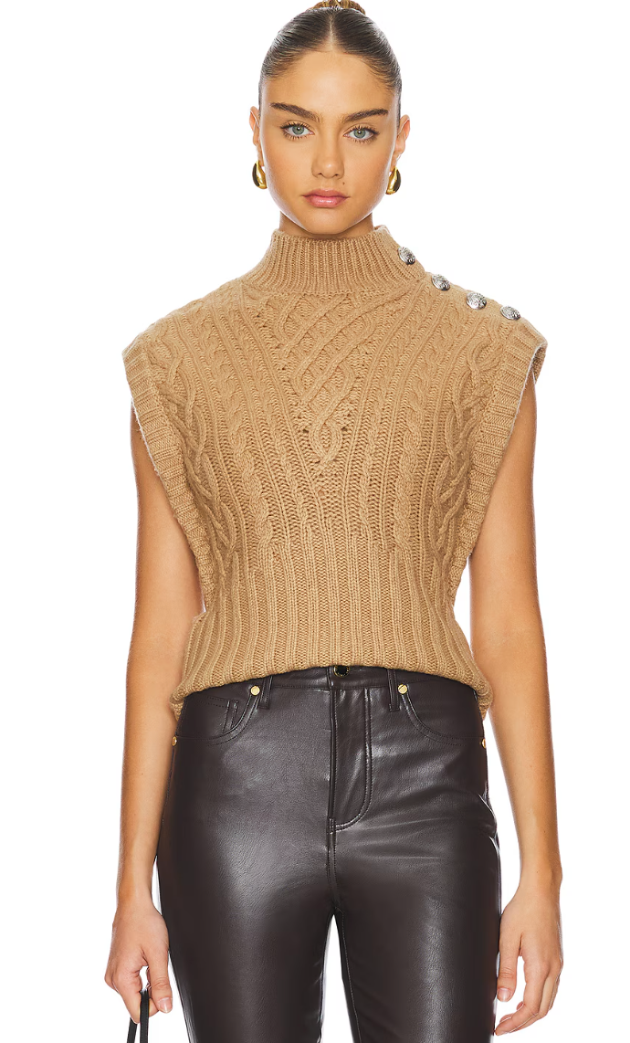 Veronica Beard Colton Knit Vest size L