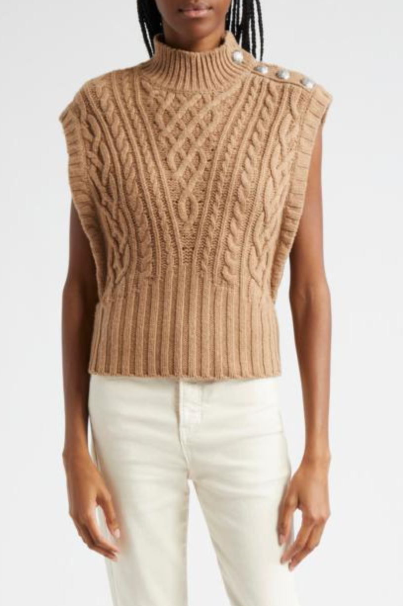 Veronica Beard Colton Knit Vest size L