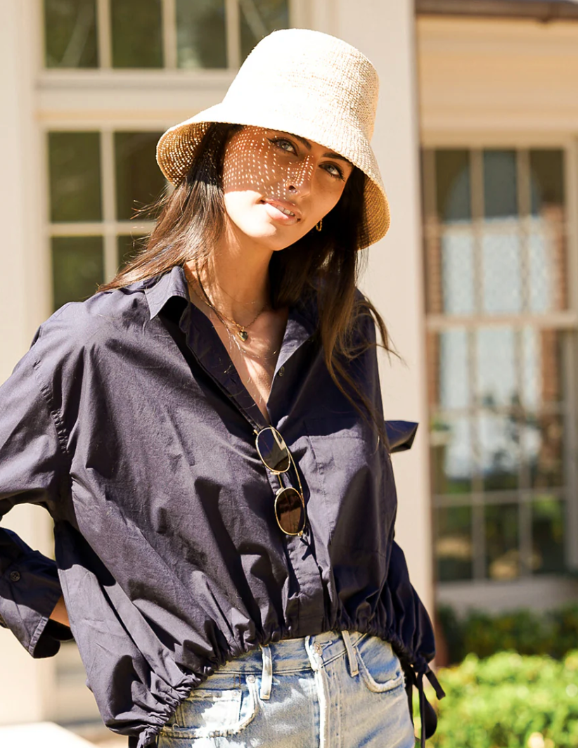 Janessa Leone Straw Felix Hat size M