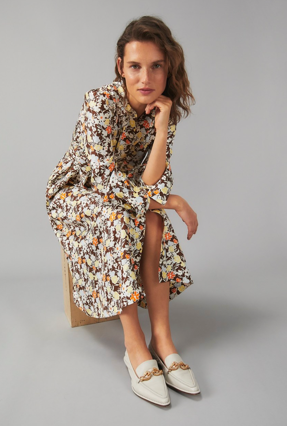 Tory Burch Artist Silk Midi Dress size 6
