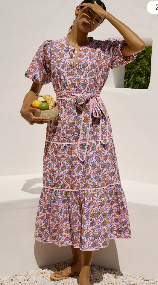 Roller Rabbit Pasque Valonia Midi Dress size XS