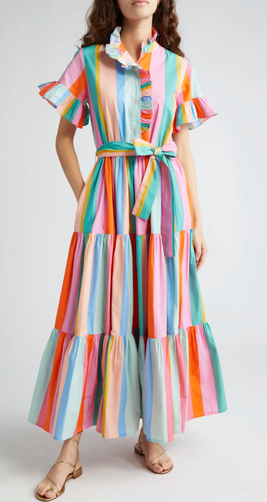 Mille Victoria Dress Confetti Stripe size XS