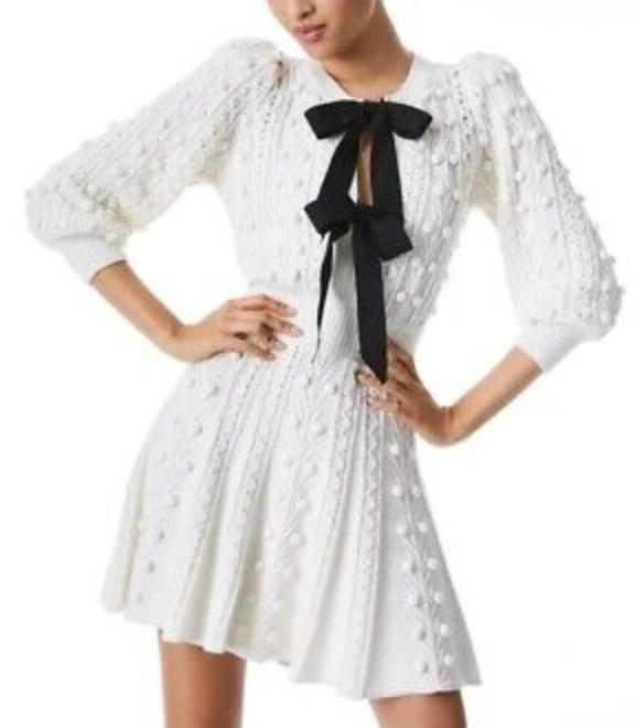 Alice and Olivia Kitty Bows Sweater Dress size S