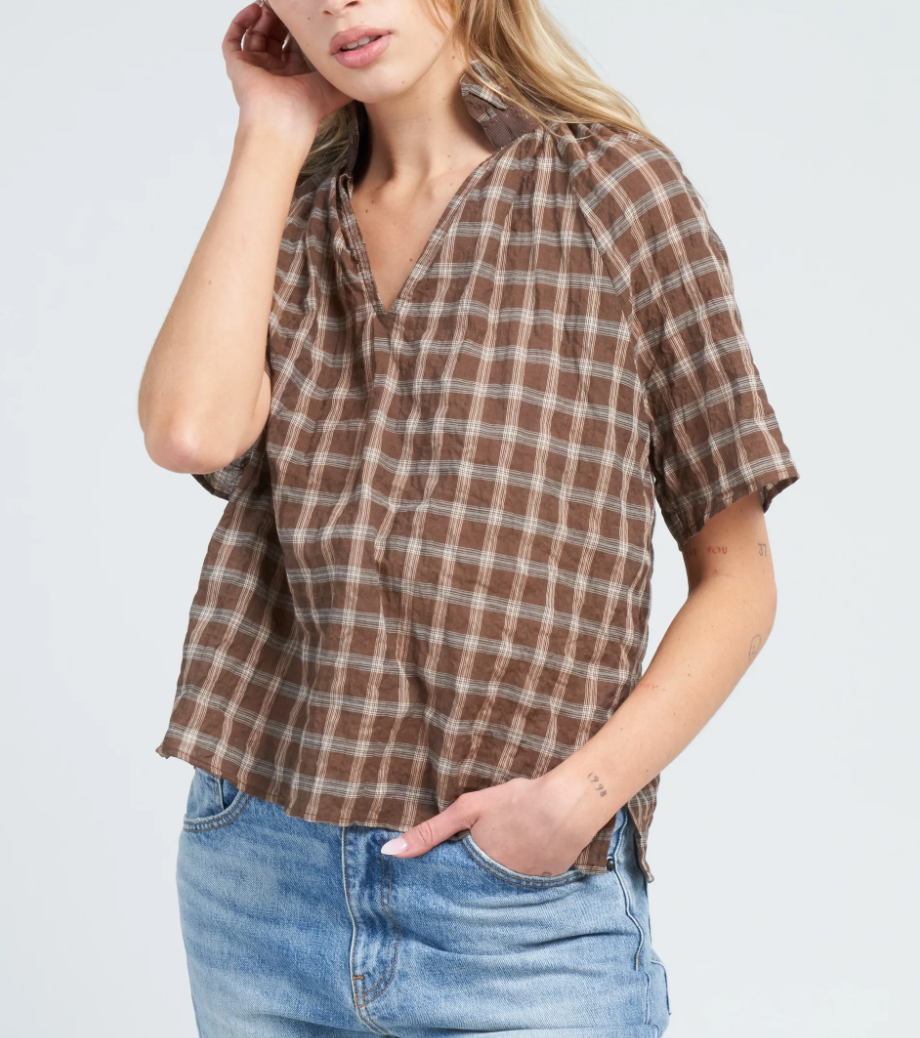 A Shirt Thing Margo Plaid Blouse size L