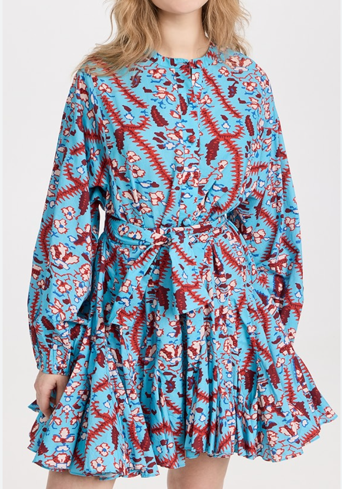 Rhode Emma Dress in Plumeria Sky size S