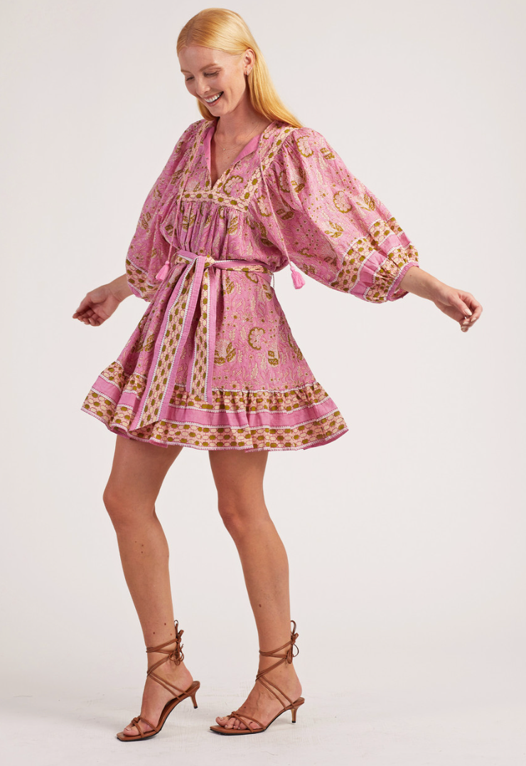 Cleobella Magdalena Mini Dress Wildflowers size S