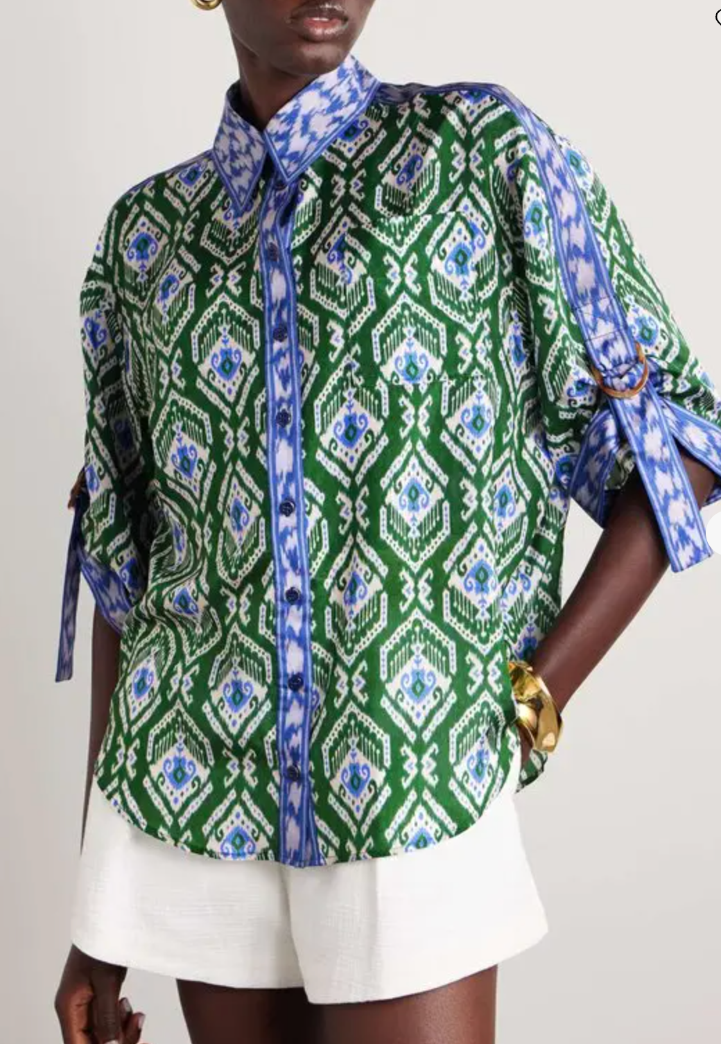 Zimmermann Wylie Printed Silk Shirt size US 6
