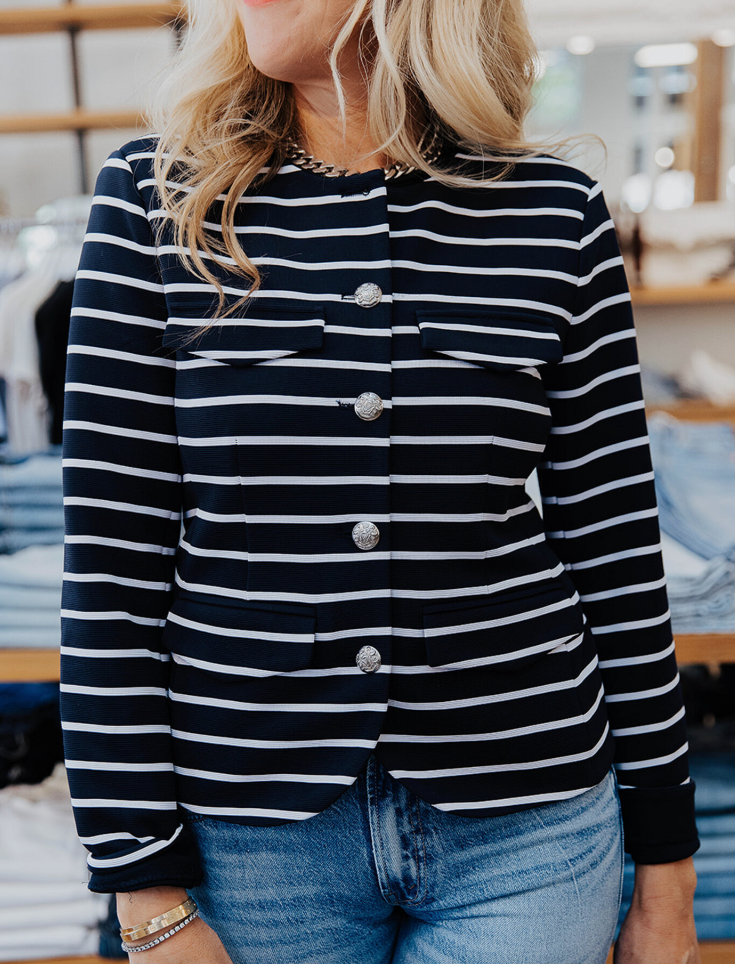 Veronica Beard Kensington Stripe Jacket size XS