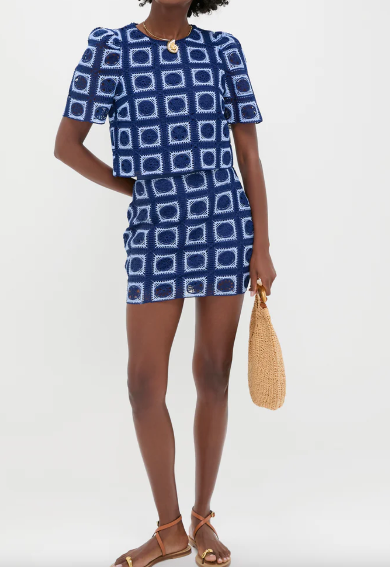 Hyacinth House Geometric Two Piece Skirt Set size XS/S