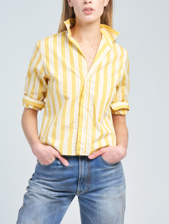 Frank and Eileen Silvio Striped Button Down Shirt size XS