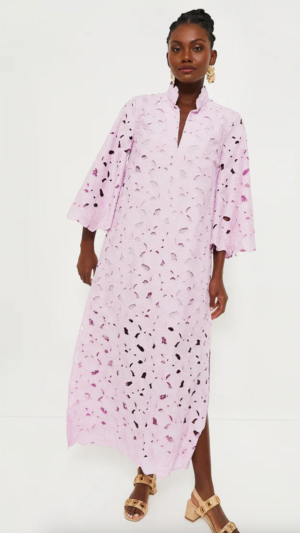 Tuckernuck Lilac Floral Lace Clarice Dress size S
