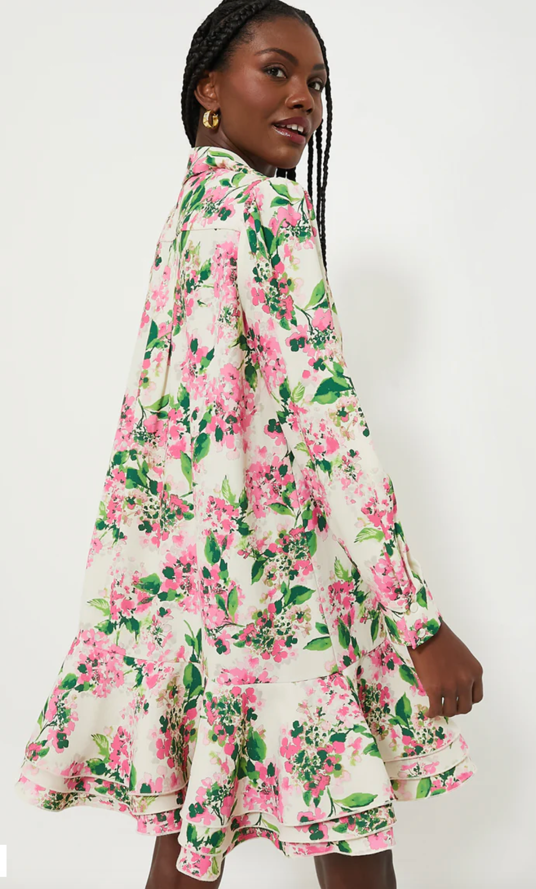Tuckernuck Gossamer Pink Hydrangea Callahan Shirt Dress size XS