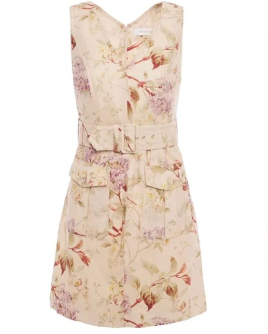 Zimmermann Sabotage Safari Mini Linen Dress size US 6