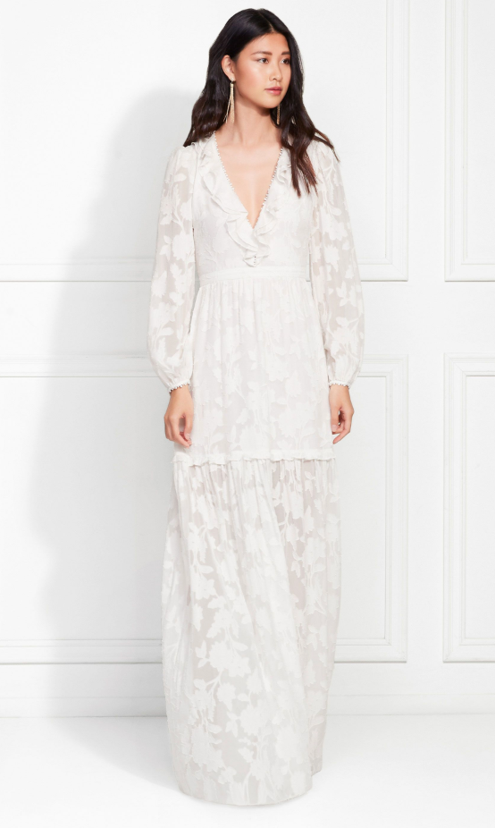 Rachel Zoe Alexis Fil Coupe Maxi Dress size 2