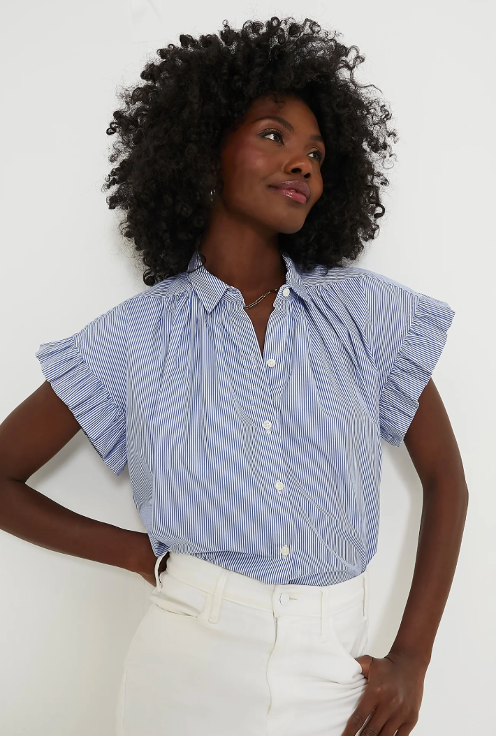 Trovata Birds of Paradis Marianne B Striped Top size XS