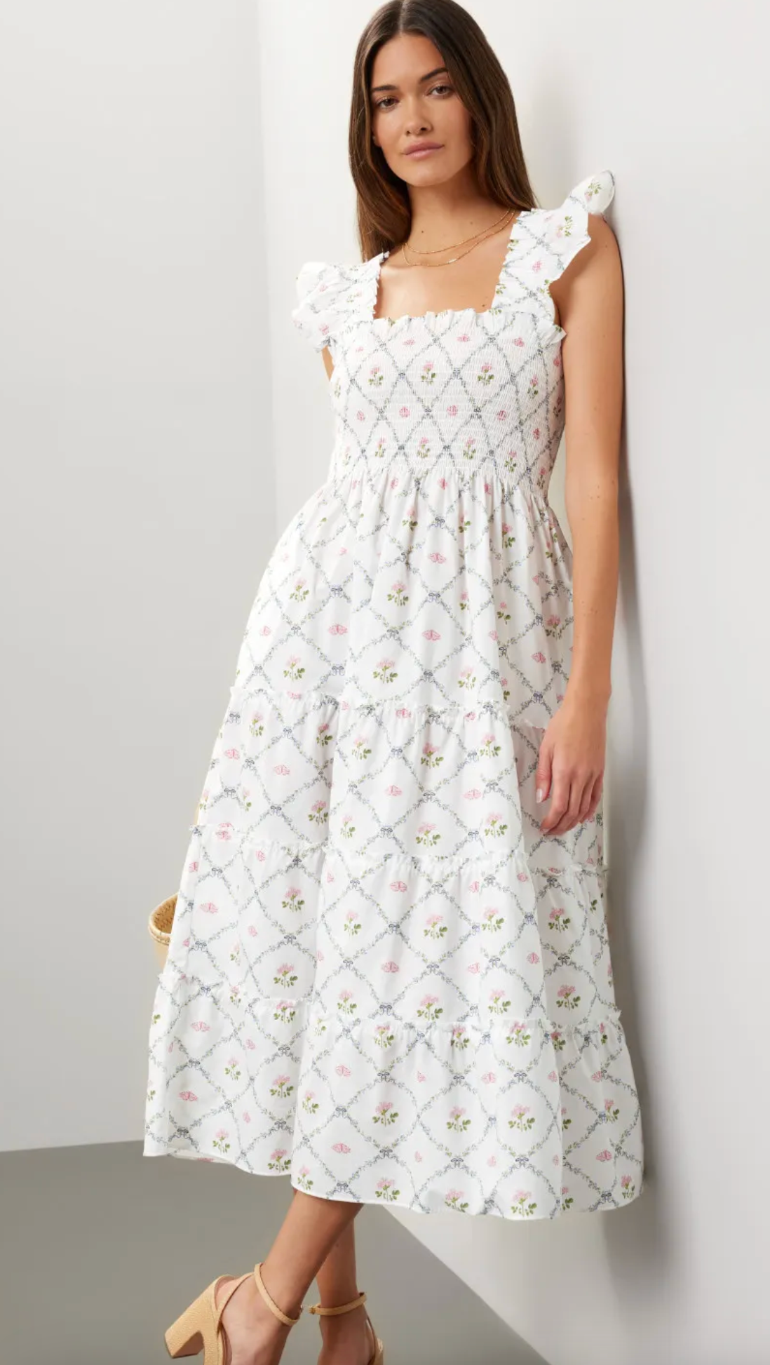 Hill House Ellie Butterfly Trellis Print Nap Dress size XL