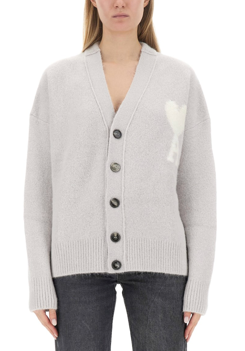 Ami Paris de Coeur Alpaca Blend Knit Cardigan size XS