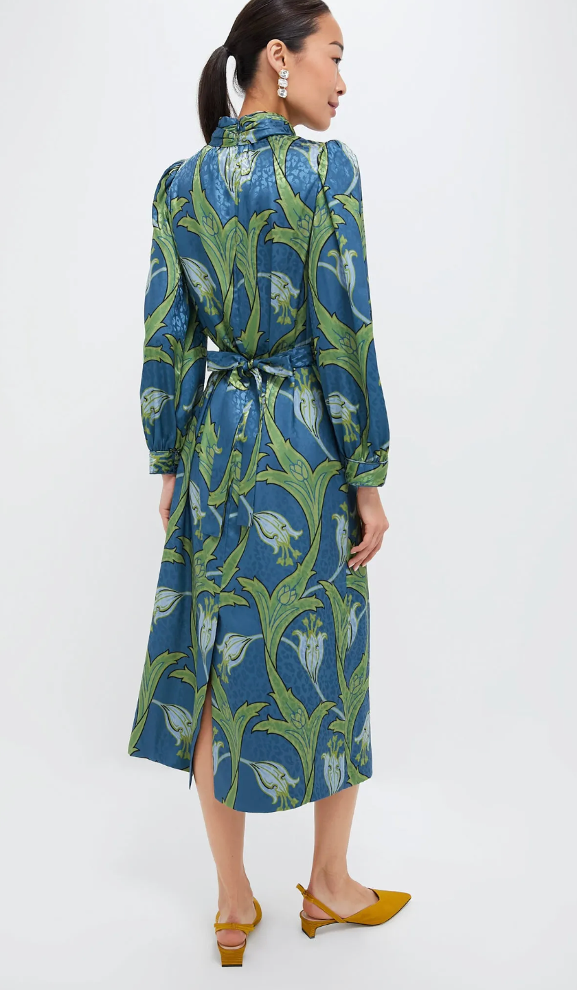 Tuckernuck Deco Floral Satin Faven Dress size S