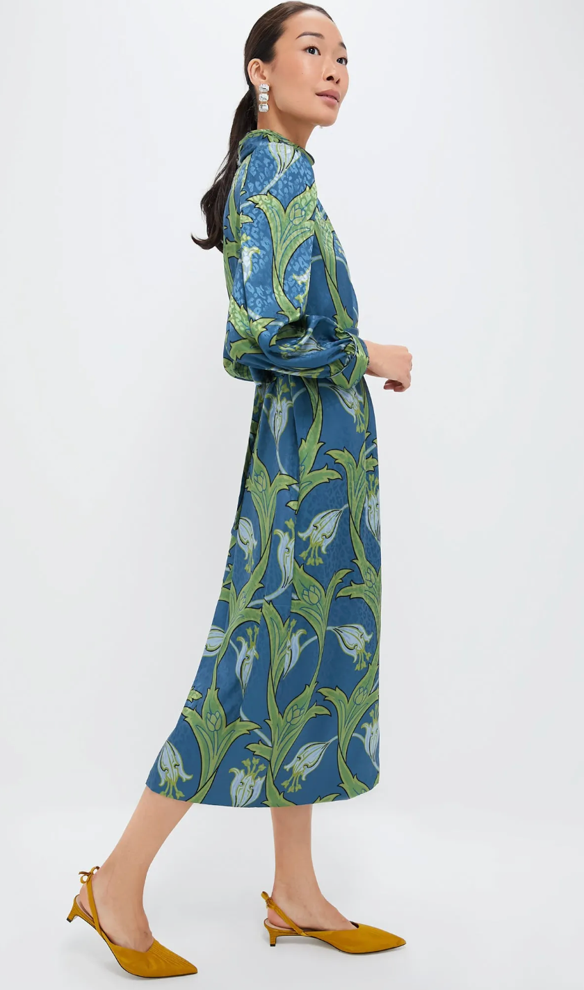 Tuckernuck Deco Floral Satin Faven Dress size S