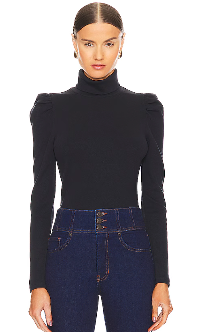 Veronica Beard Black Cedar Turtleneck Top size XS