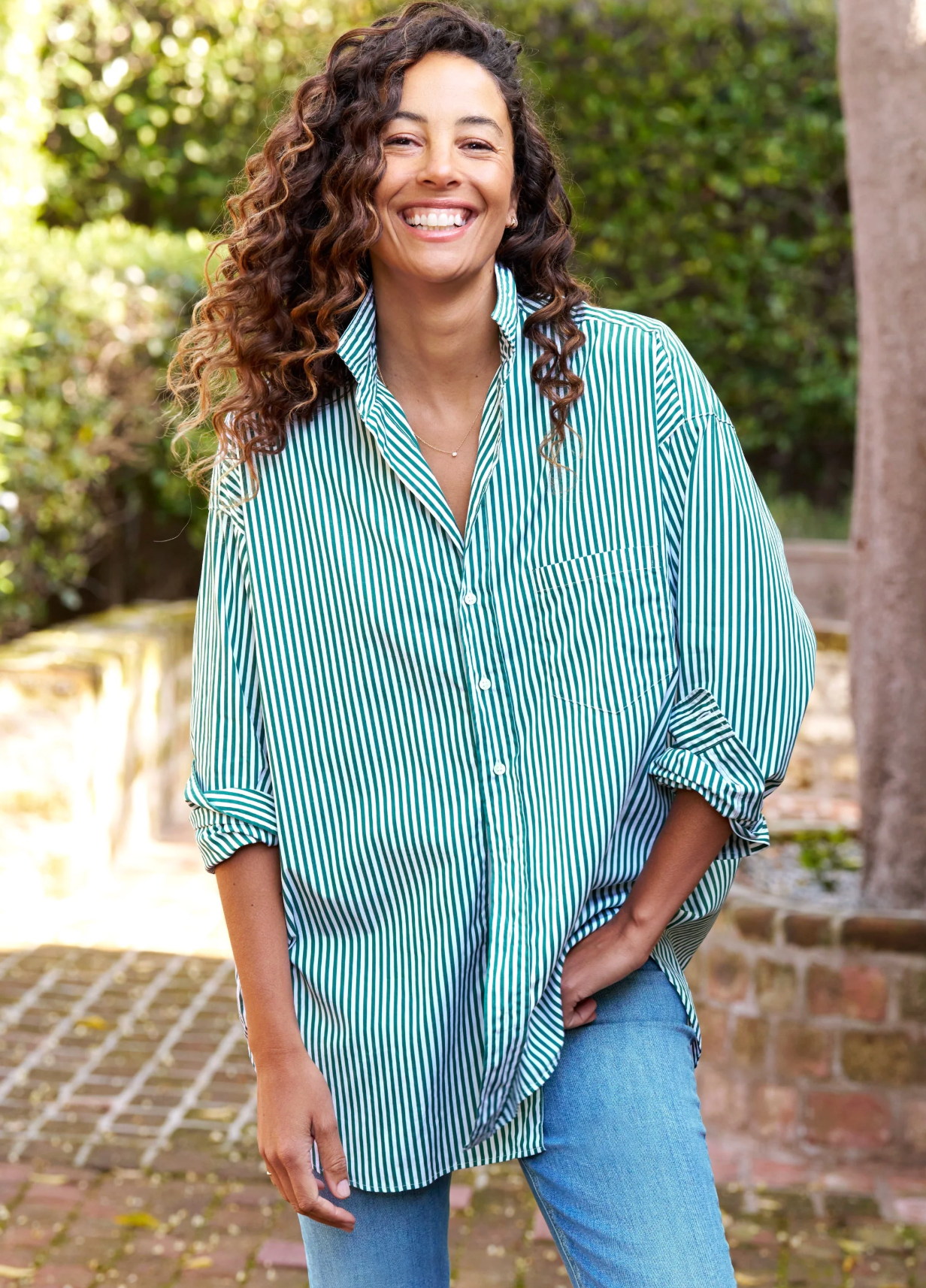 Frank and Eileen Shirley Striped Button Down Shirt size M