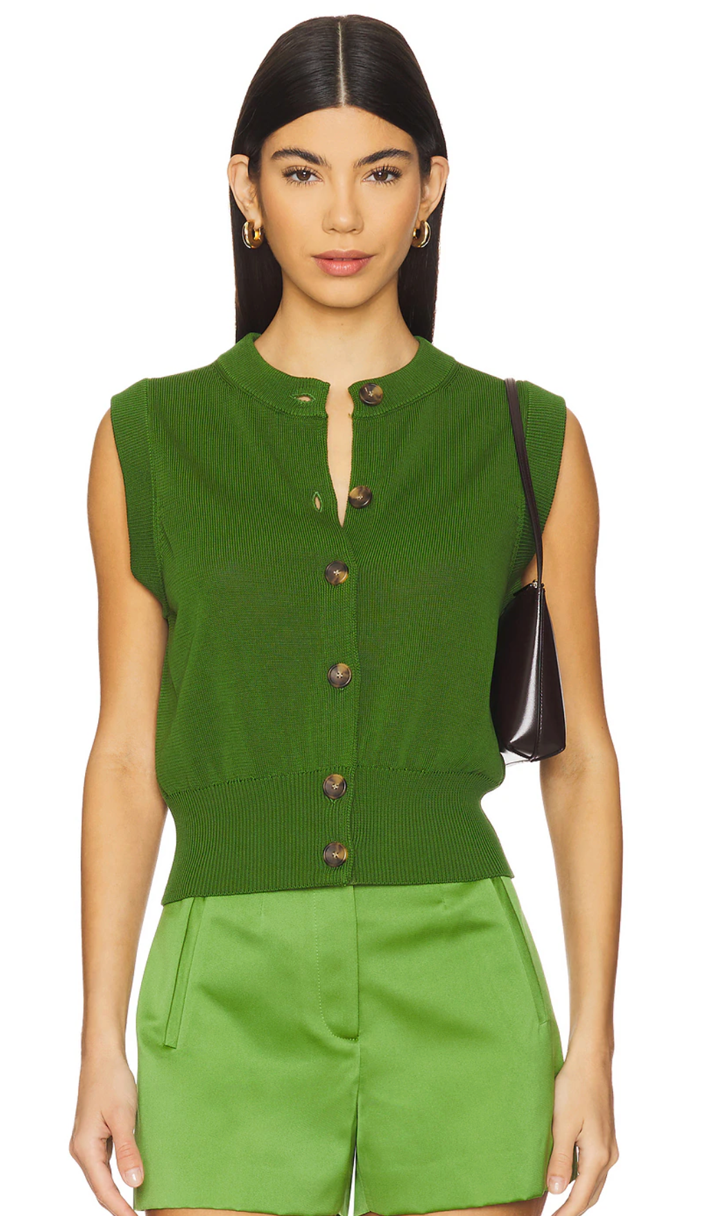 Veronica Beard Percy Vest in Lemongrass size M