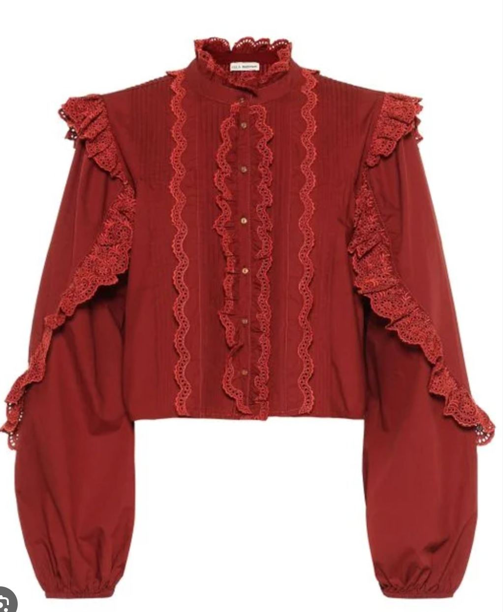 Ulla Johnson Ruffled Cotton Blouse size 4