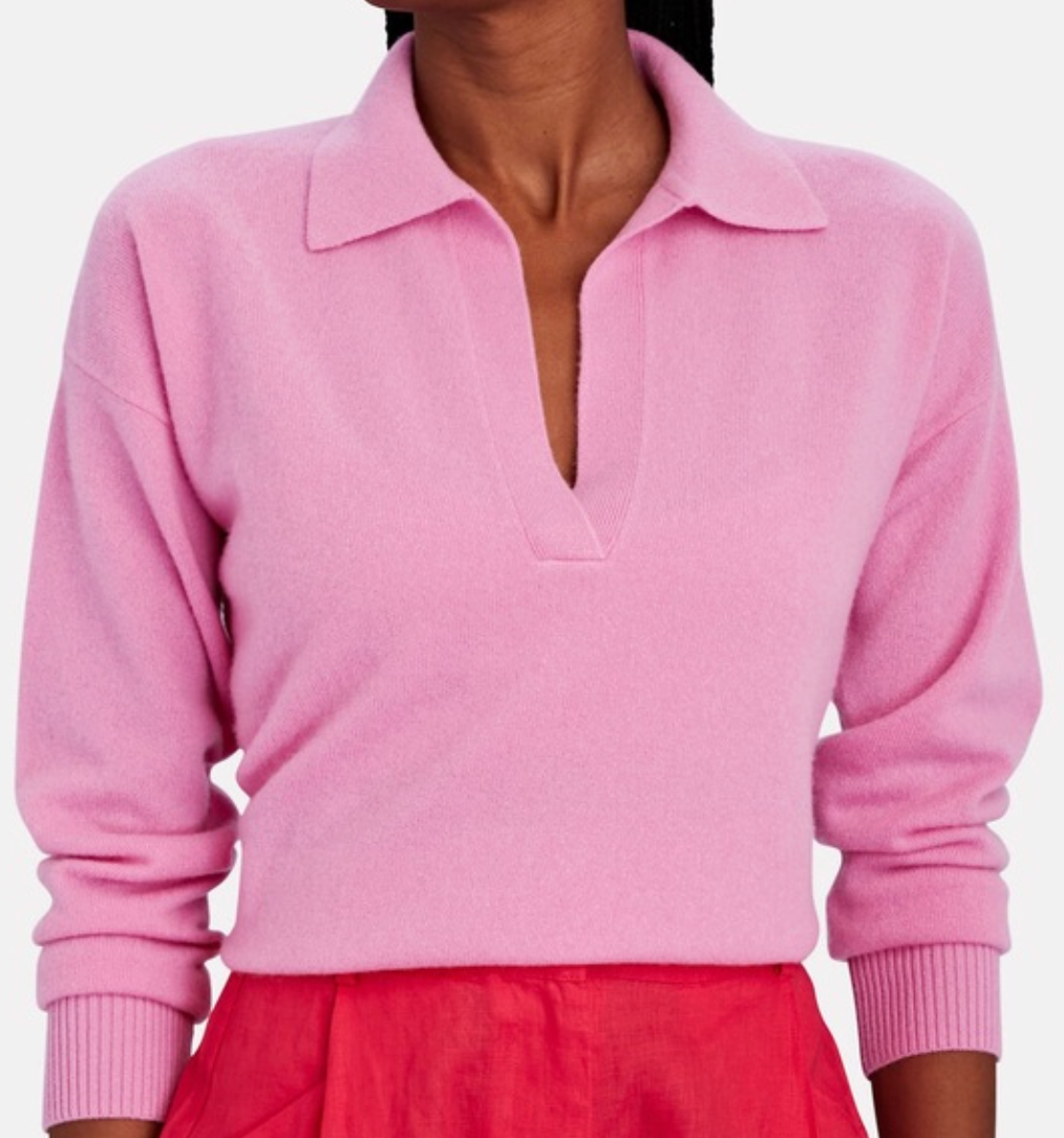 Intermix Hillary Cashmere Polo Sweater size S