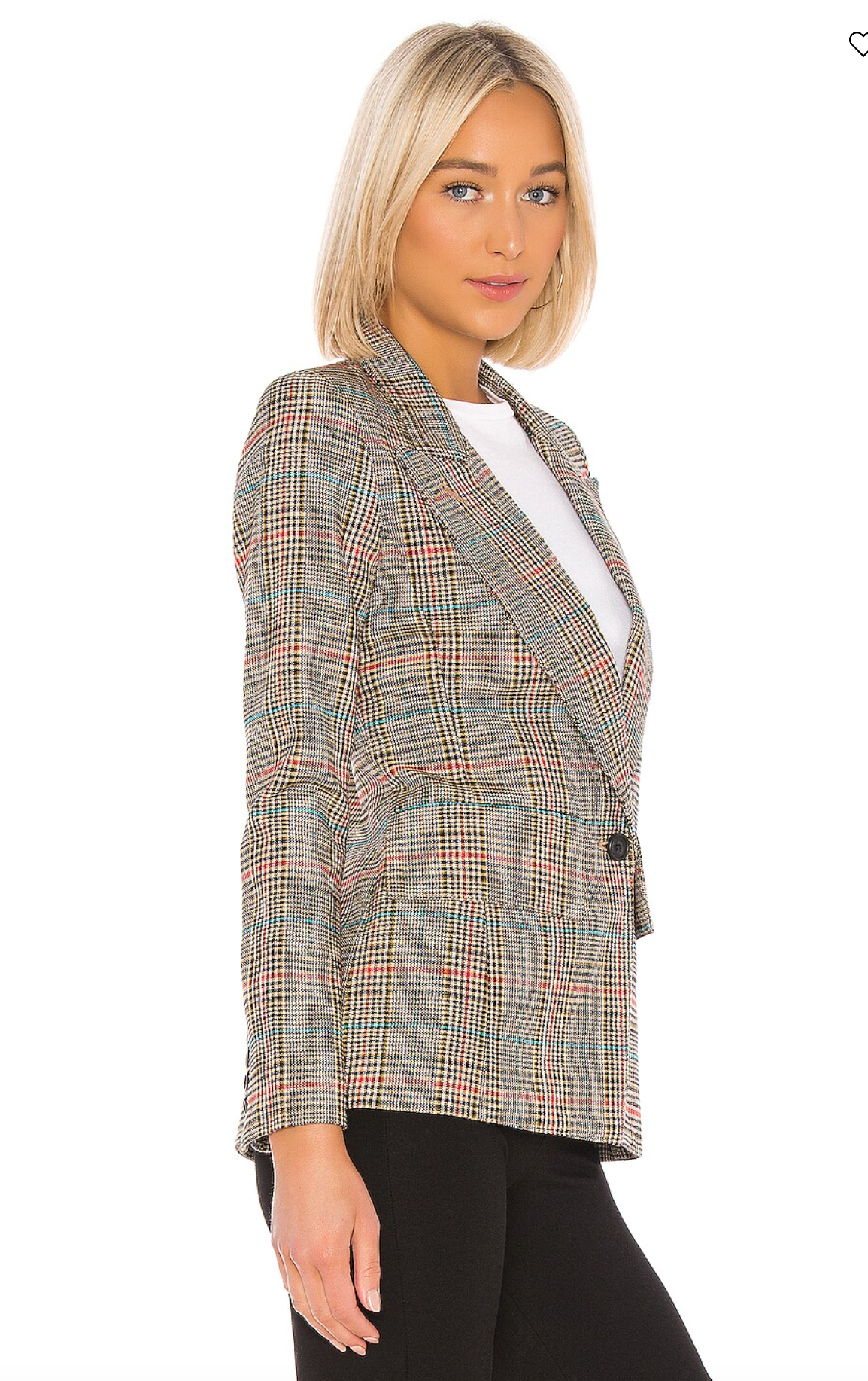 Smythe Multi Glen Check Plaid Blazer size 6