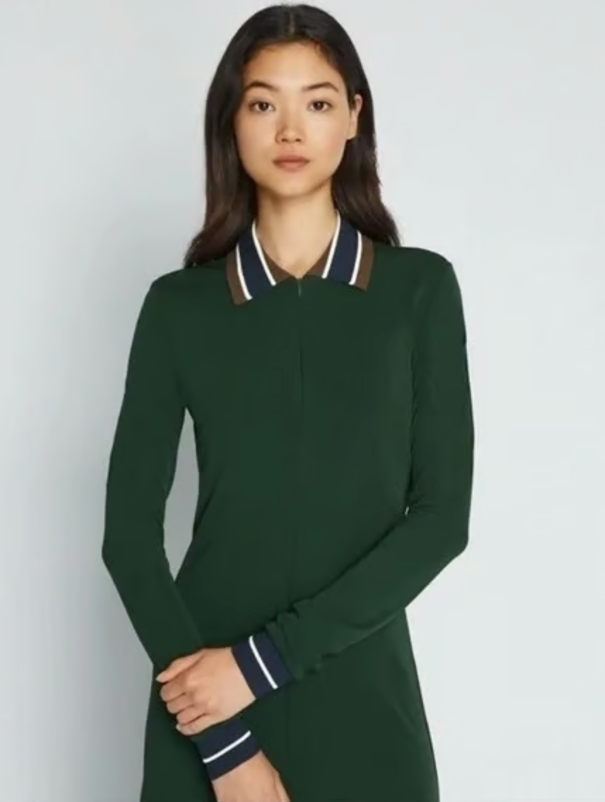 Tory Burch Jersey Viscose Dress in Conifer size XL