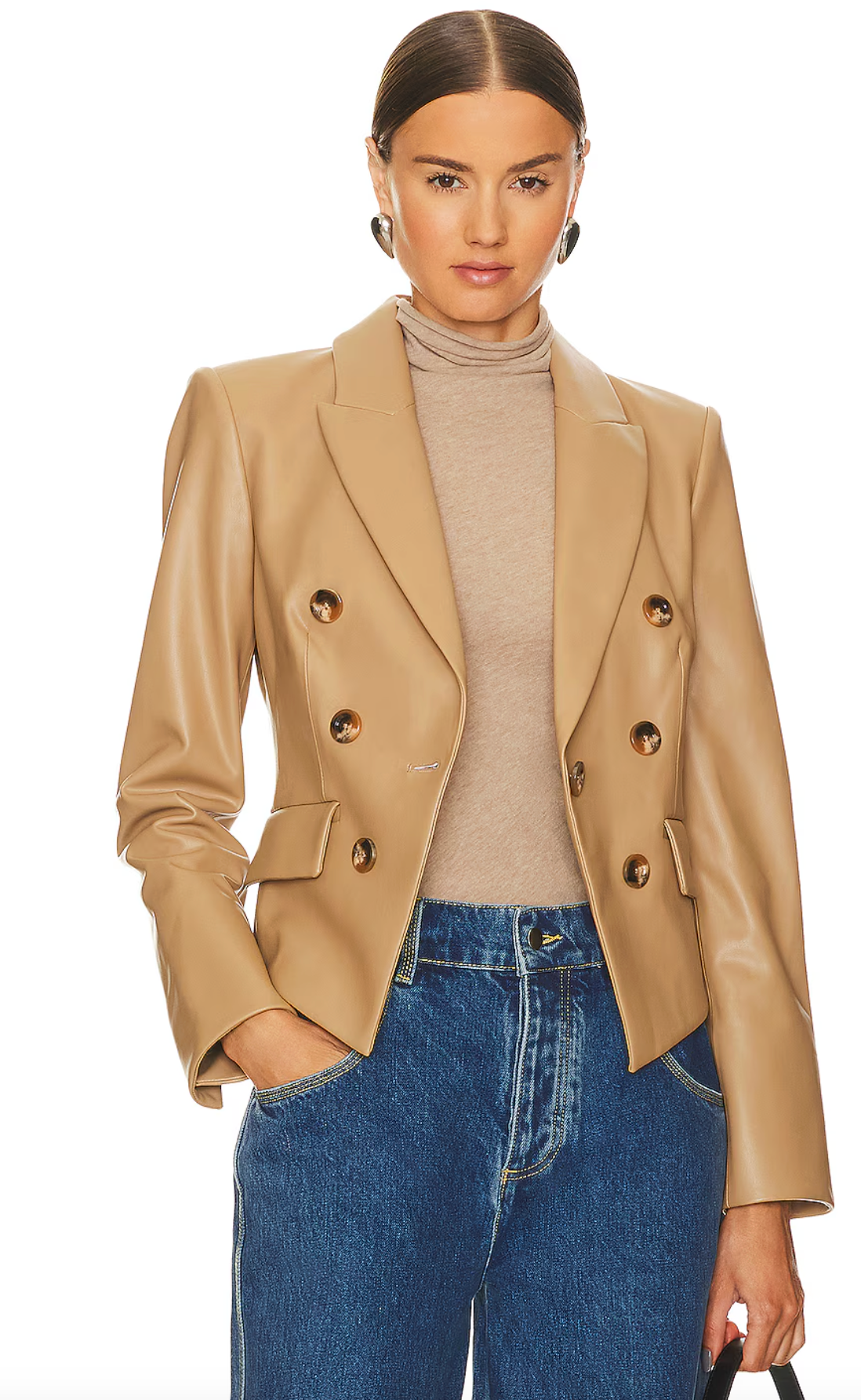 Veronica Beard Faux Leather Cooke Dickey Jacket size 6