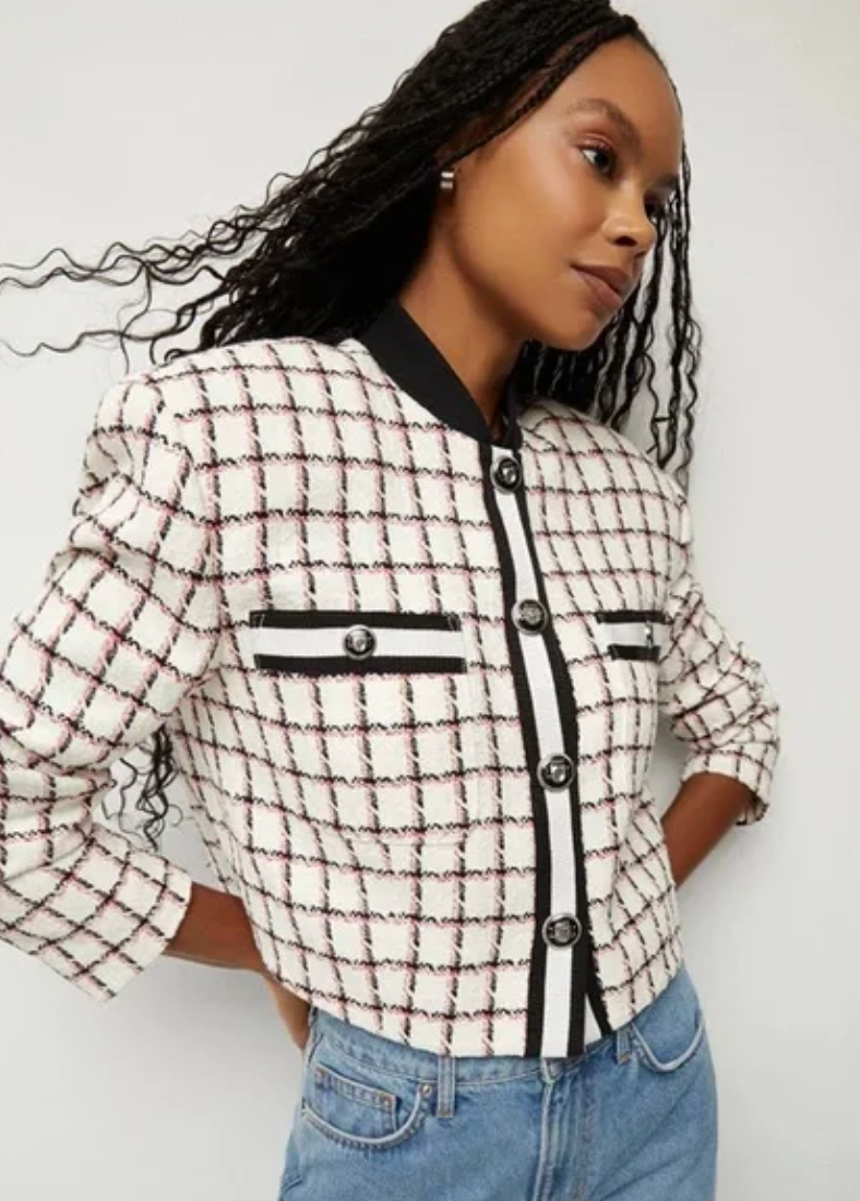 Veronica Beard Ellicot Graphic Tweed Jacket size 2