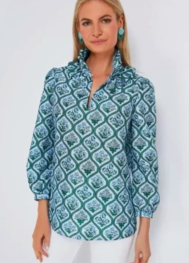 Tuckernuck Medallion Bouvier Blouse Top size XL