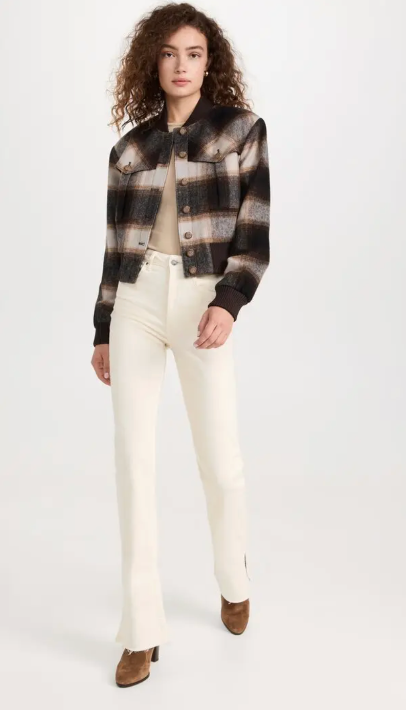 Veronica Beard Stanley Bomber Plaid Jacket size 10