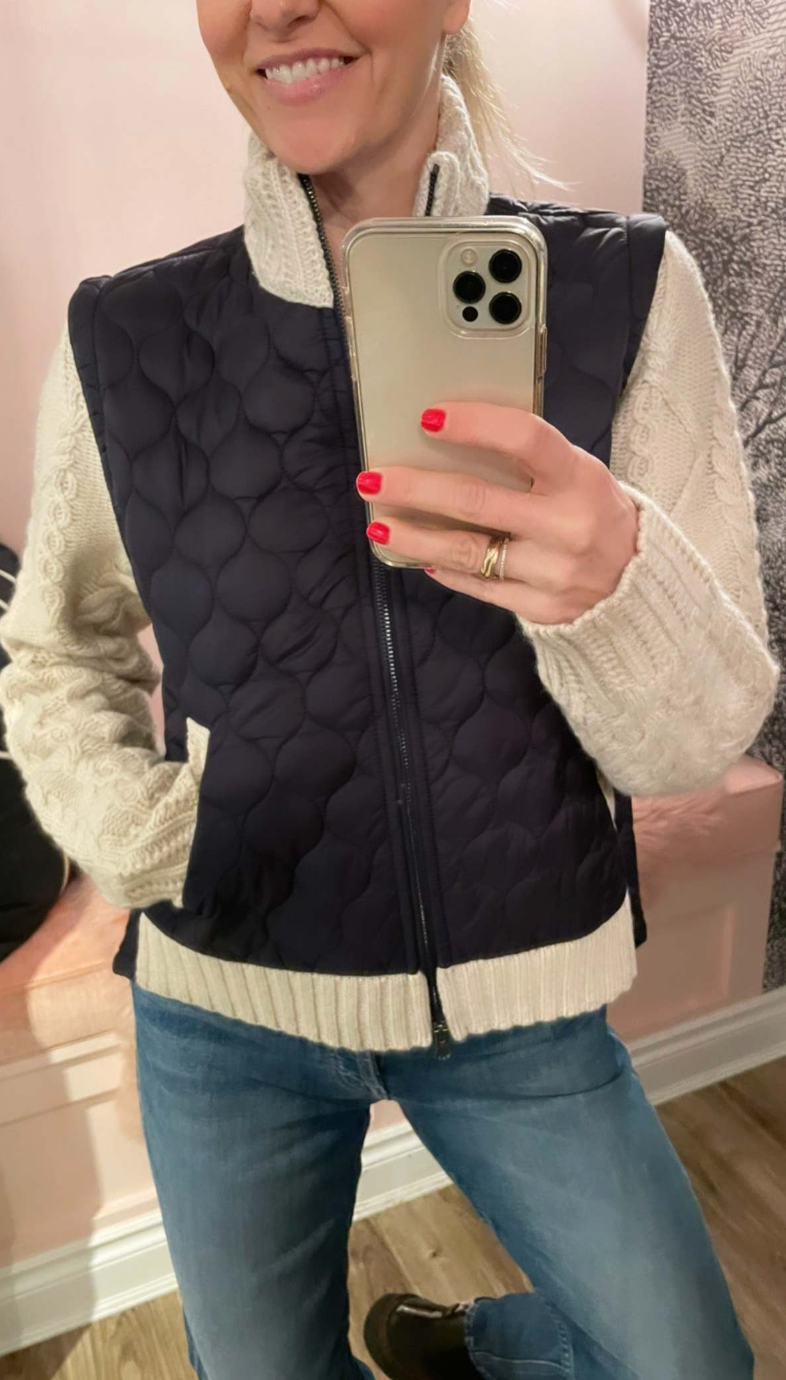 Veronica Beard Patra Mixed Media Quilted Jacket size S