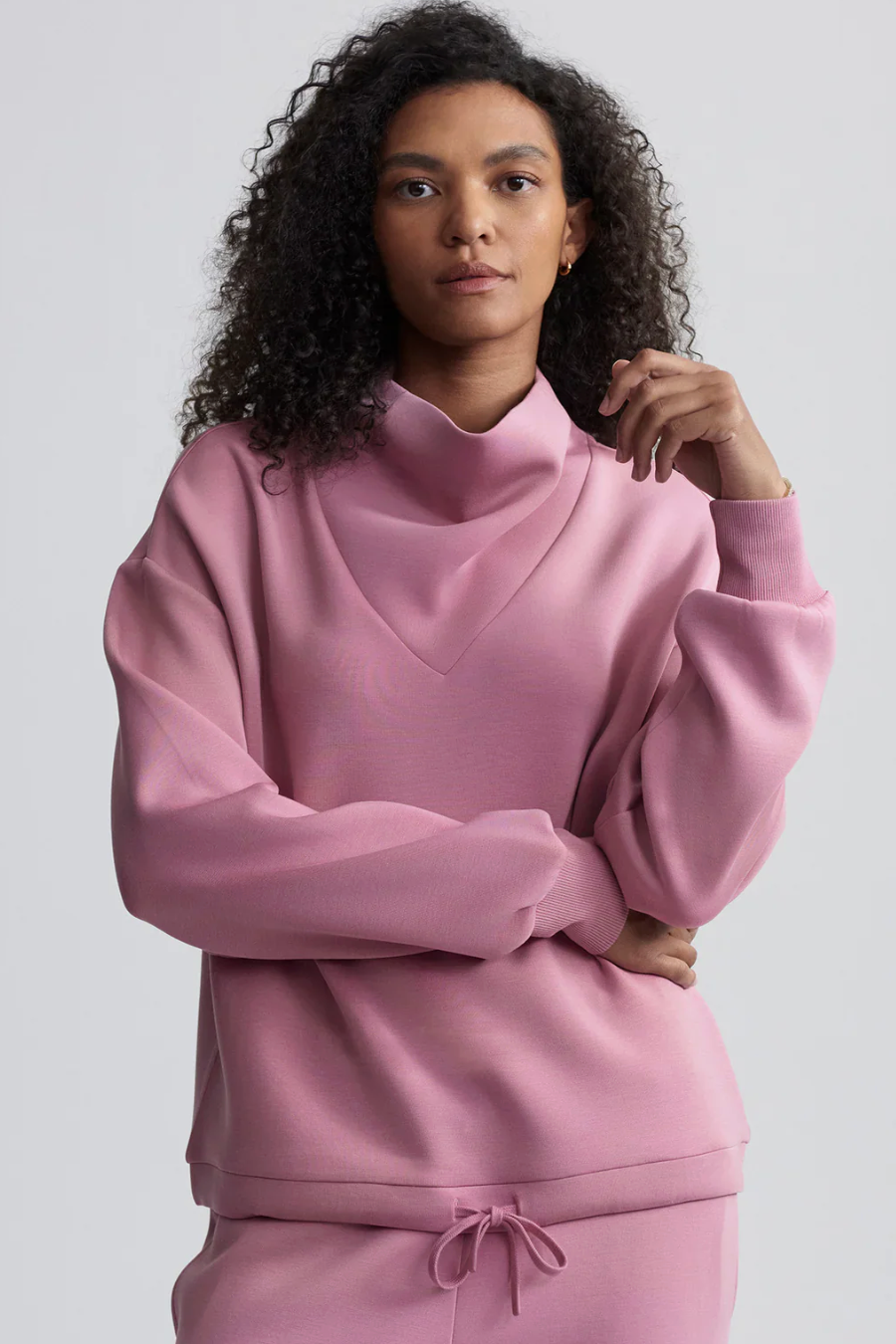 Varley Betsy Sweat in Foxglove Pink size L