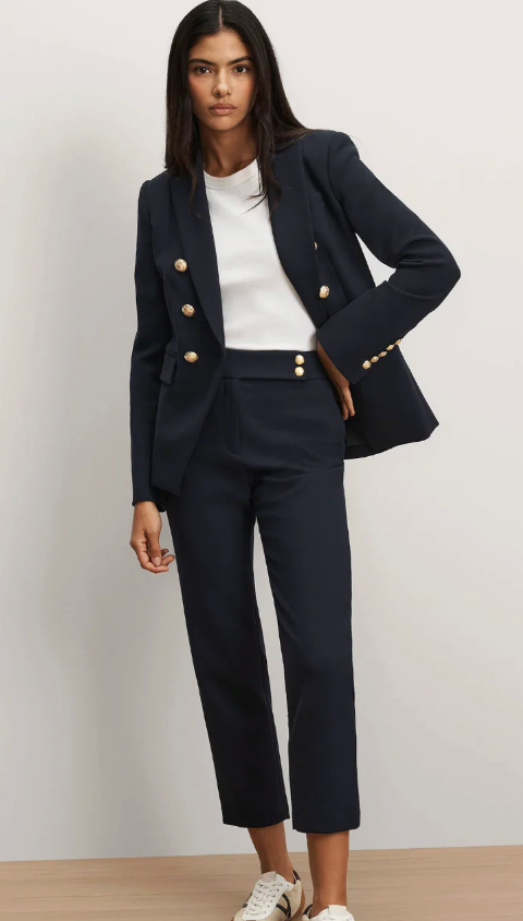 Veronica Beard Miller Navy Blue Dickey Jacket size 2