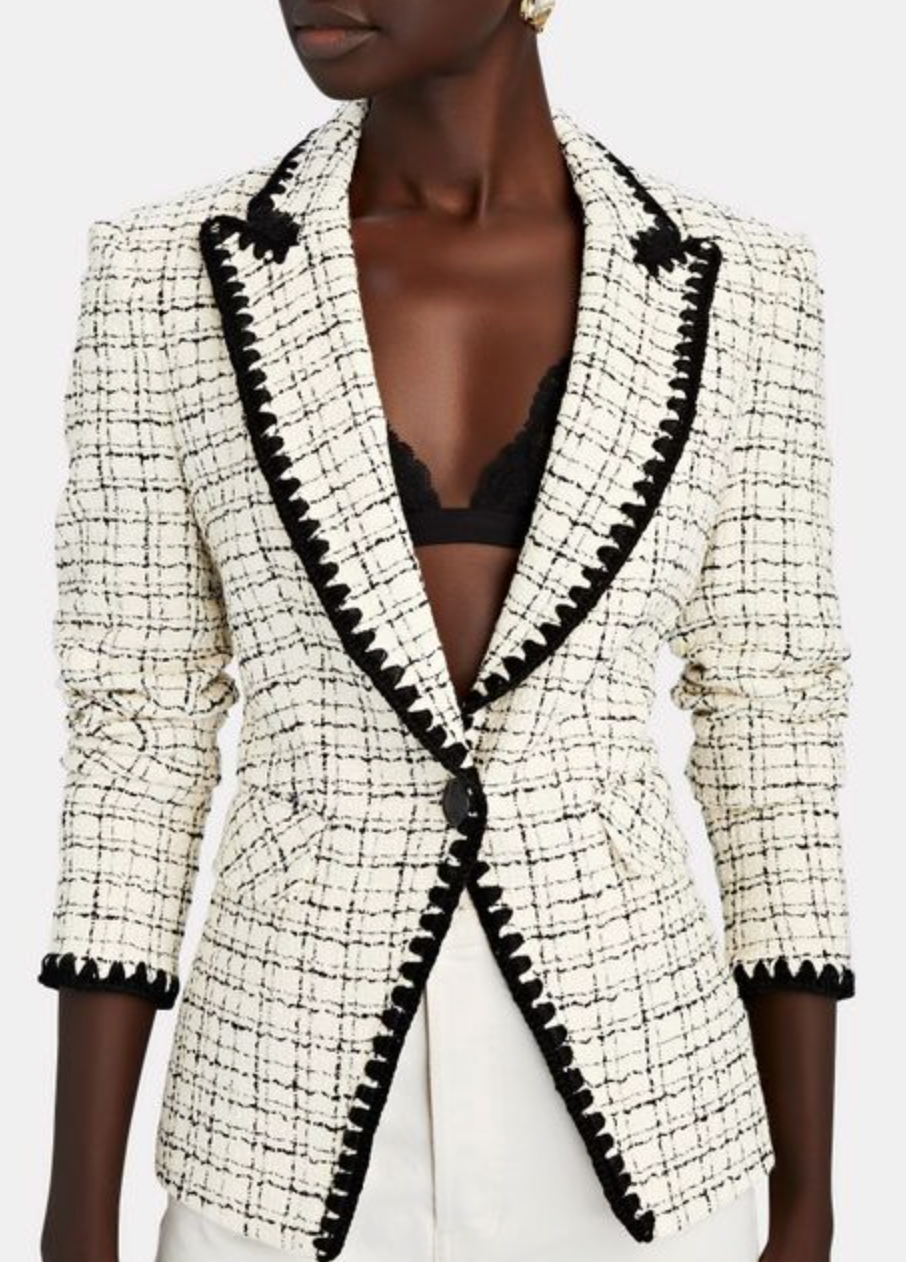 Veronica Beard Tweed Cutaway Dickey Blazer size 8